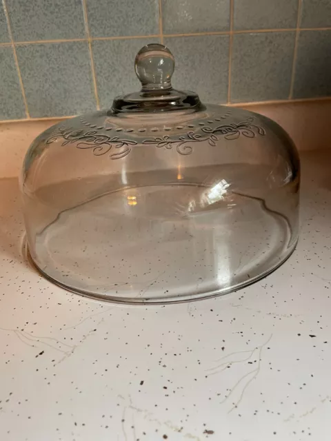 Large Clear Glass Cake Dome Cover - 11”