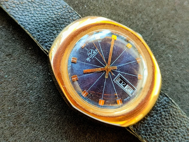 Montre Automatique Homme REUSSER Vintage - Mécanisme Suisse AS 1866 Révisé - Jour/Date - Garantie