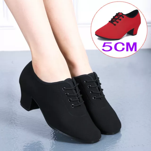 Femme Latin Intérieur Danse Chaussures à Talon Rumba Cha Souple Bas