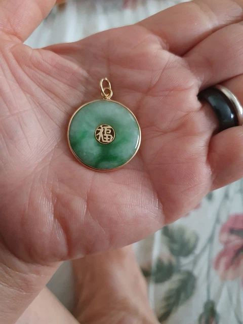 Pendentif Ancien En Or 8 Carats Avec Émeraude, Saphir Et Rubis - Bijou Vintage Occasion - Quelques Usures