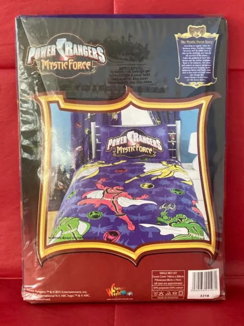Power Rangers Mystic Force Vintage Single Duvet Set Brand New by Character World