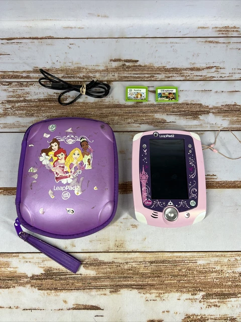 LeapFrog LeapPad2 Explorer Disney Princess Pink Tablet -With 2 Games & Case