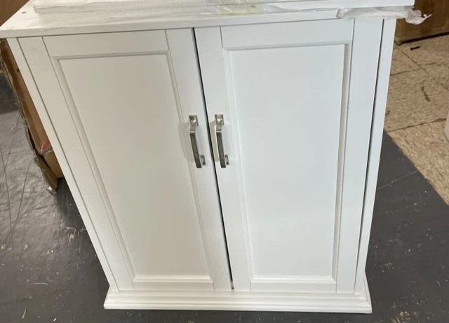 Gabinete de pared de almacenamiento de baño blanco Ashburn 23-1/2"" x 27"" x 8