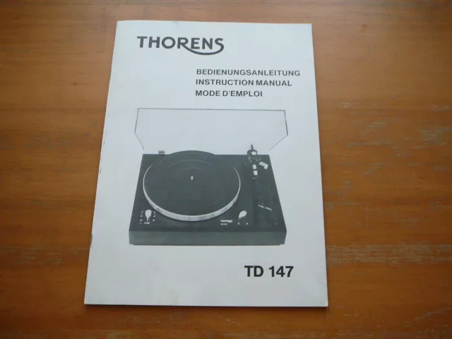 Thorens TD 147  Gebrauchsanleitung