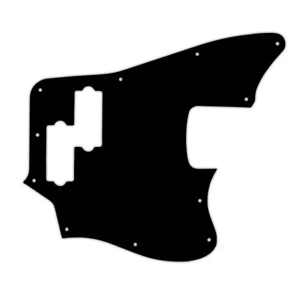 US PICKGUARD für SQUIER® FENDER® VINTAGE MODIFIED JAGUAR BASS 3 Ply PG BLACK BWB