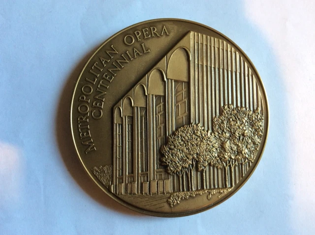 1983 metropolitan opera centennial bronze medal 75mm.
