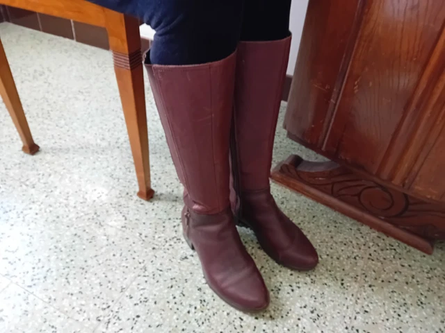 Bottes Cavalières Ligella Femme Taille 37 - Cuir Authentique, Noir, Occasion Bon état