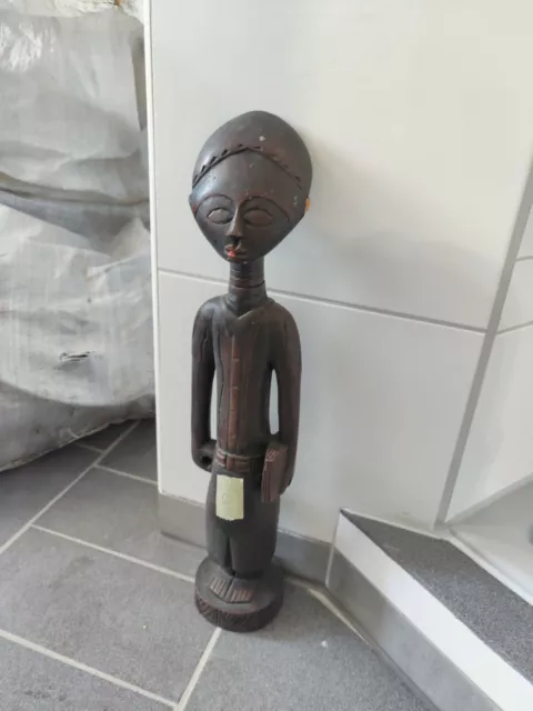 Original Afrikanische Holzstatue Gelehrter (Ghana) gebr.