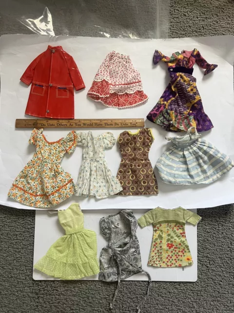 LOT OF 10 VINTAGE BARBIE OUTFITS some tagged - 1960s / 1970's (?)