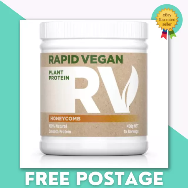 RAPID VEGAN Plant Protein 450g - 100% Natural Organic Dairy Free Gluten Free