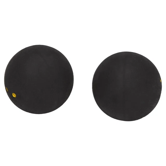 Squash Ball Two-Yellow Dots Low Speed Sports Rubber Balls Professional Play X6Y8