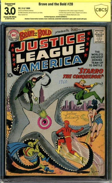 Brave and the Bold #28 3.0 1st App. Justice League of America DC 1960 *Signed*