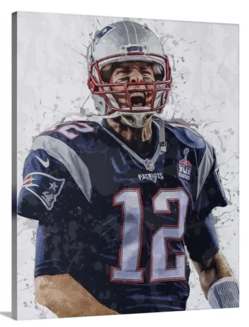 Tom Brady Canvas 16x20 Tampa Bay Buccaneers New England Patriots Goat Legend