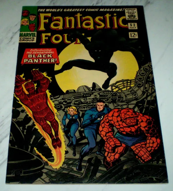 Fantastic Four #52 VF/NM 9.0 OW pages 1966 Marvel 1st Black Panther