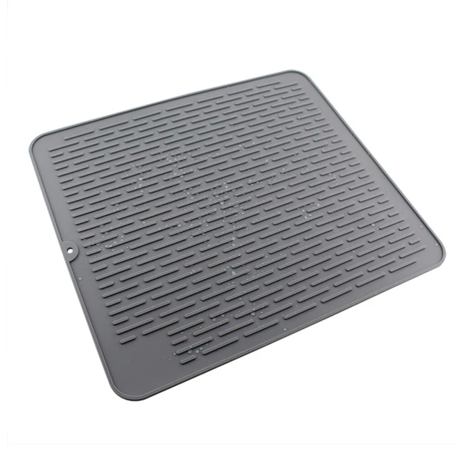 Tappetino di scarico in silicone da bar tappetino di asciugatura spesso contatore cucina scanalature profonde scarico 3