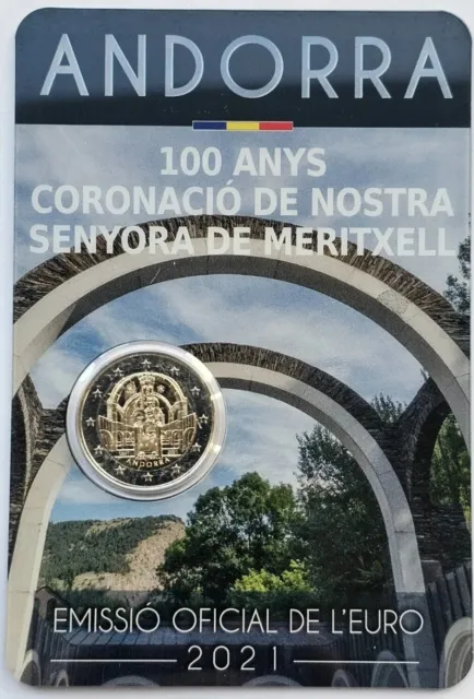 Coincard 2 Euros Commémorative Andorre 2021 Meritxell