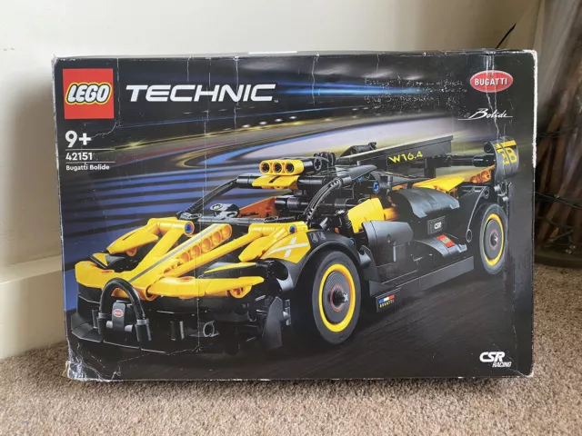 Lego Technic Bugatti Bolide, Set 42151, Boxed, MISSING BAG 3, Yellow, Rare.