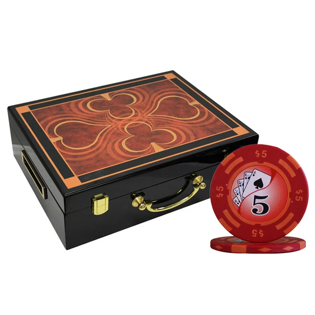 Mrc Poker 500Pcs 14G Yin Yang Poker Chips Set High Gloss Wood Case