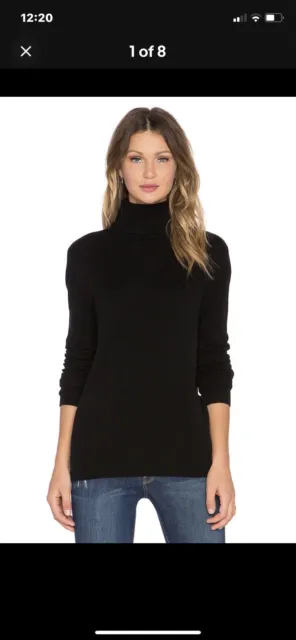 EQUIPMENT 'Oscar' Cashmere Turtleneck Sweater, Black, Medium