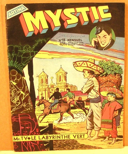 rare récit complet BD artima " mystic " n°11  ed 1958