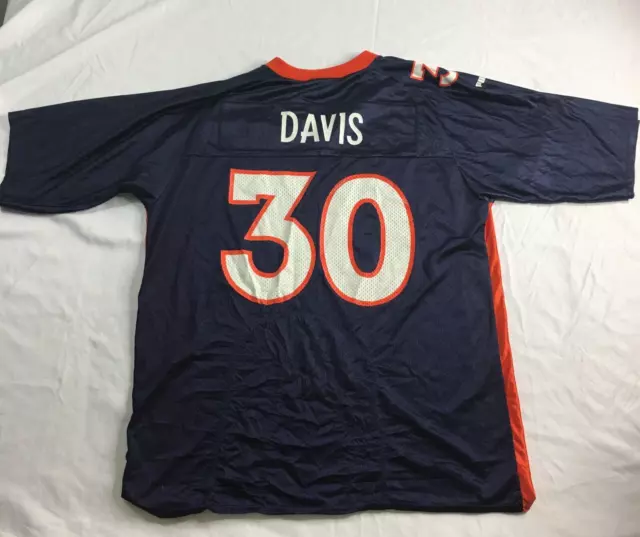 Denver Broncos Terrell Davis #30 Puma Dark Blue Jersey SIZE Large Made In USA