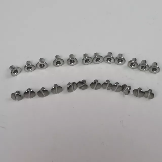 Postes de tornillo de aluminio de 1/4" de 12 unidades/tornillos de unión/tornillos de Chicago