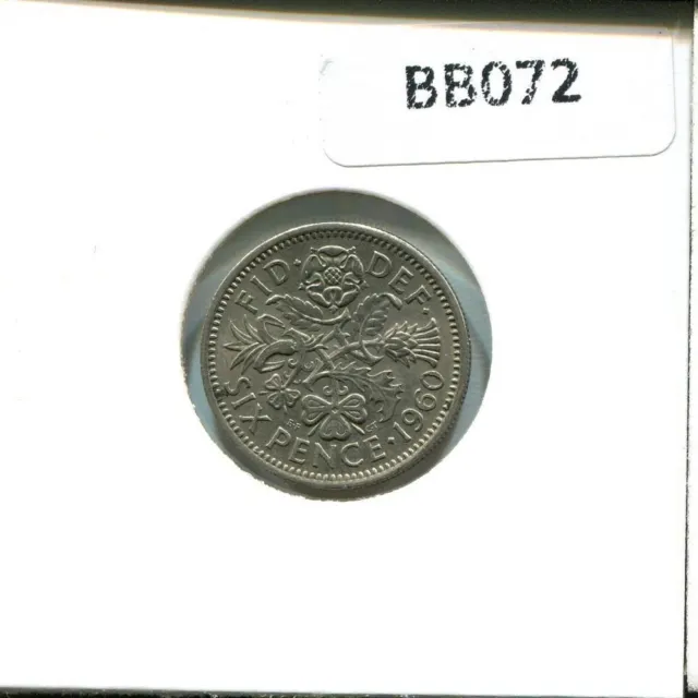 SIXPENCE 1960 UK GREAT BRITAIN Coin #BB072C