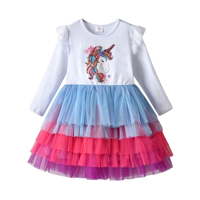 Tutu Abito per Bambini Principessa Vestiti Aviatore Maniche Inverno Tulle Set