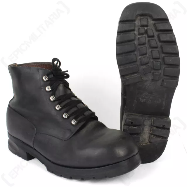 Original Schweizer Bergstiefel mit Gummisohle - Armeeüberschuss Vintage Retro Schuh