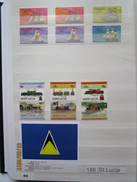 ST.LUCIA   Briefmarken 25  Stück  (wie auf 2 Fotoseiten zu sehen)