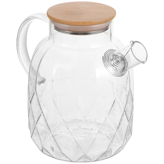 6 Transparente Saftkaraffen Mit Deckel – 1,4 L, PET-Kunststoff, Bruchsicher, Quadratischer Boden, Für Kühlschrank & Party