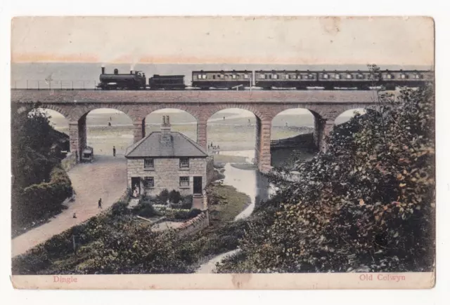 OLD COLWYN, DINGLE - RAILWAY VIADUCT & STEAM TRAIN, c.1910 - Denbighshire, Wales