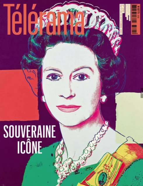 Reine / Queen Elizabeth II - Cover Andy Warhol Télérama #3792 - 14/09/2022