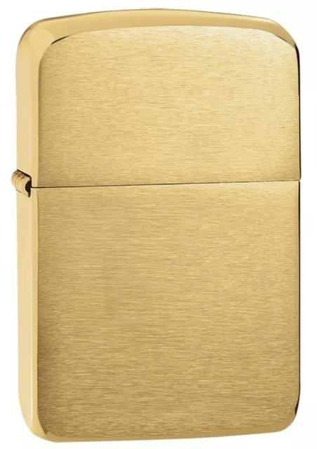 ZIPPO Petrol Lighter Brushed Brass 1941 Replica Oil Slick Gift Boxed New