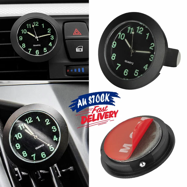 Gauge Clock Luminous Car Interior Quartz Analog Watch Auto Dashboard Sticky