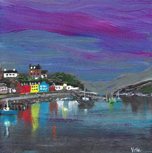 Tobermory Limited Edition Print By Vital. Signed Numbered & Mounted