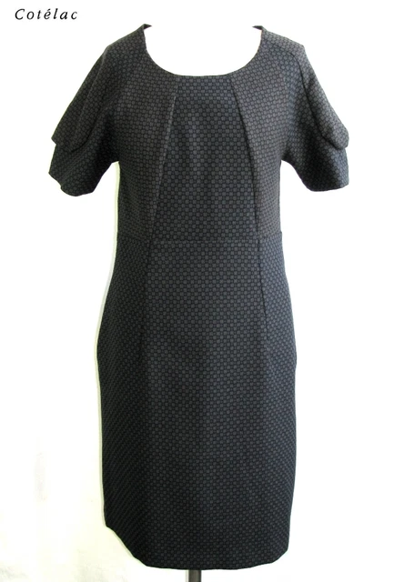 Robe Acoté Par Cotélac Marron Et Bordeaux - Taille 38, Coton, Occasion Très Bon état