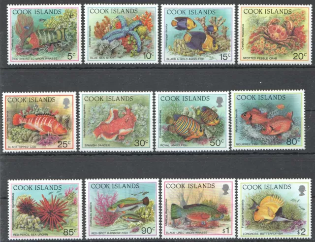 B1347 Cook Islands Fish & Marine Life Fauna Set Mnh