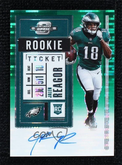 2020 Contenders Optic Ticket RPS Green Pulsar /27 Jalen Reagor Rookie Auto RC