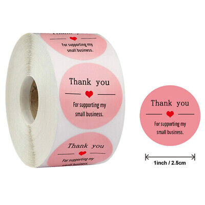 Pegatinas de etiquetas de papel rosa pegatinas de agradecimiento libro de recortes 500 piezas etiquetas de sello H*YB