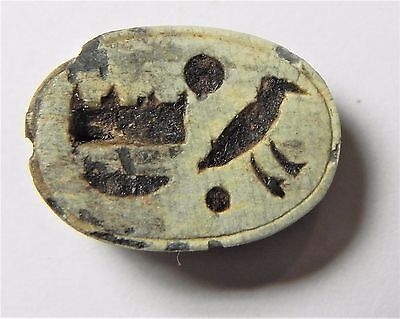 Zurqieh -Af1916-  Ancient Egypt, Late Period Stone Scarab. 600 - 300 B.c. Rare!