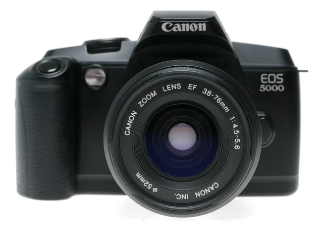 Canon EOS 5000 35mm Film Camera Zoom EF 38-76mm 1:4.5-5.6