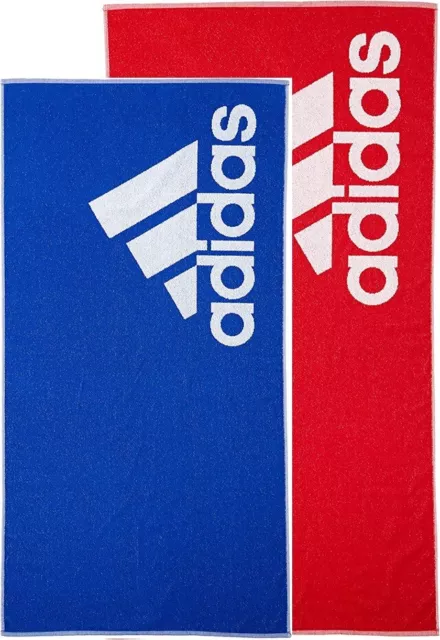 Toalla deportiva grande Adidas 140-70 cm roja/verde/azul/negra