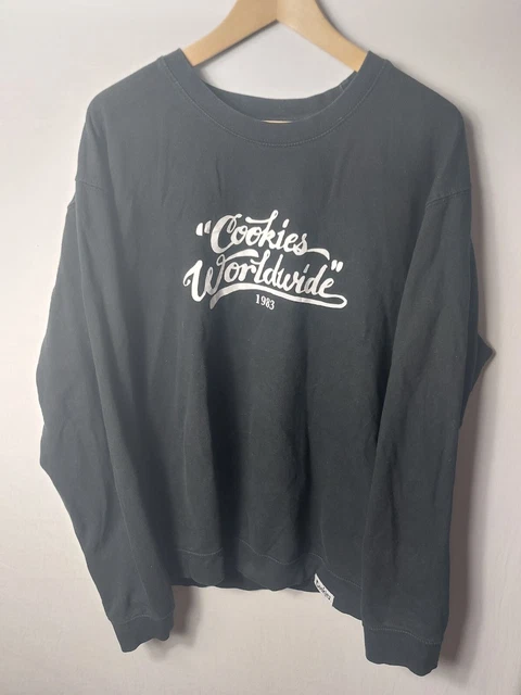 Cookies Mens Black Hoodie W/ Print Logo Size XL (198-10)