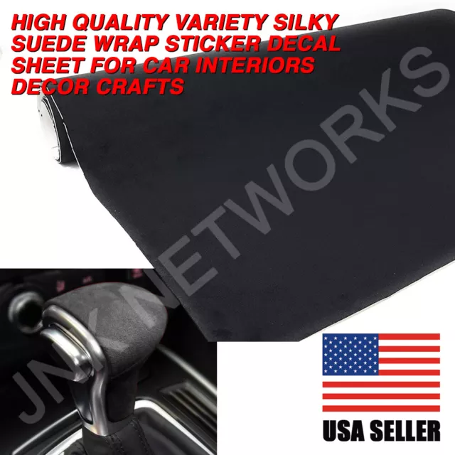 Variety Silky Suede Wrap Sticker Decal Sheet (Black)