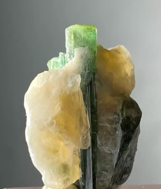 21 Cts Green Tourmaline Crystal Specimen From Afghanistan