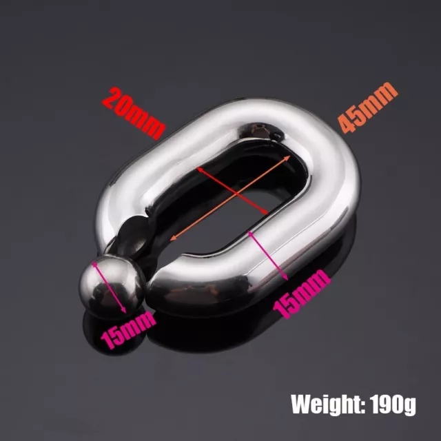 Stainless Steel Men Scrotum Testicle Ball Crusher CBT Ball Stretcher Device  Male