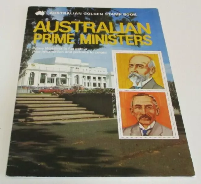 Australian Prime Ministers - Sticker Book / Album - Politics - Vintage - 1978