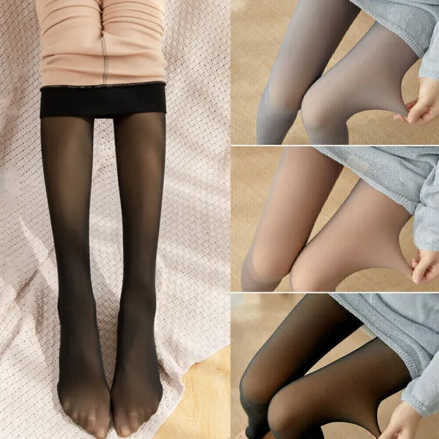 Womens Thick Warm Winter Double Lined Stretch Thermal Fleece Tights  Pantyhose .
