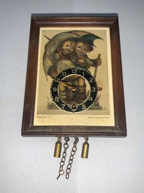 HUMMEL Vintage "Ars sacra 9743" STORMY WEATHER Wind-up PENDULUM Wall CLOCK parts HUMMEL Vintage "Ars sacra 9743" STORMY WEATHER Wind-up PENDULUM Wall CLOCK parts